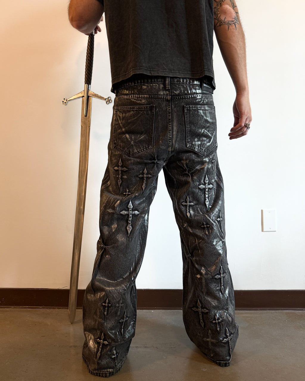 14oz Gothic Cross Denim