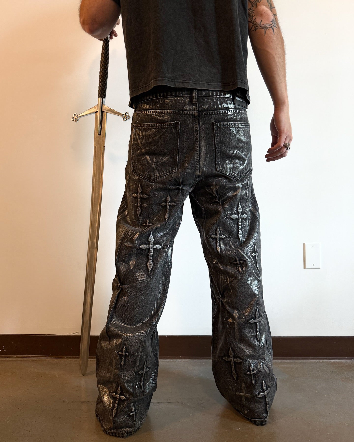 14oz Gothic Cross Denim